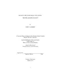 I HOUSING FIRST/HARM REDUCTION MODEL