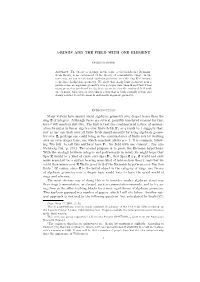 Λ-RINGS and the FIELD with ONE ELEMENT Introduction Many Writers Have Mused About Algebraic Geometry Over Deeper Bases Than