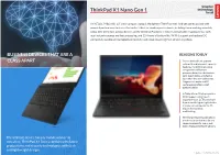 Thinkpad X1 Nano Gen 1