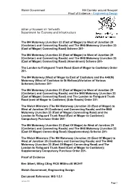 Welsh Government M4 Corridor Around Newport Proof of Evidence – Engineering Design