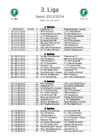Rahmenspielplan 3. Liga 13-14