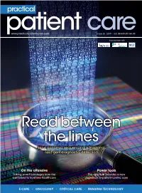 Read Between the Lines How Genomic Sequencing Is Inspiring Next-Gen Diagnostic Detection