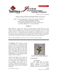 Sonicator Dyeing of Cotton, Wool and Silk with the Leaves Extract