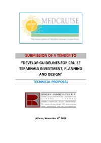 Develop Guidelines for Cruise Terminals Investment, Planning and Design” Technical Proposal