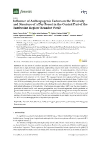 Influence of Anthropogenic Factors on the Diversity and Structure