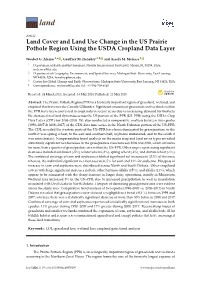 Land Cover and Land Use Change in the US Prairie Pothole Region Using the USDA Cropland Data Layer