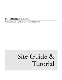 Tutorial MICROBESONLINE� Site Guide & Tutorial