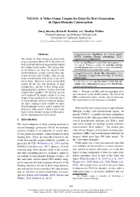 Viggo: a Video Game Corpus for Data-To-Text Generation in Open-Domain Conversation