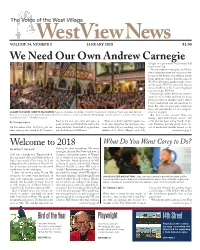 We Need Our Own Andrew Carnegie Thought of a Permanent Local Concert Hall Remains Enticing