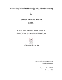A Technology Deployment Strategy Using Value Networking
