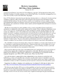 Association of Brewers' Beer Style Guidelines