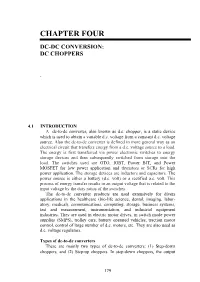 Chapter 4: DC-DC Conversion: DC Choppers