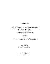 Estimates of Development Expenditure