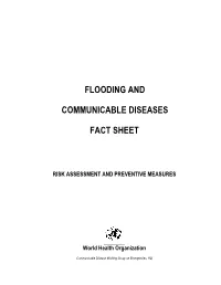 Flooding and Communicable Diseases Fact Sheet