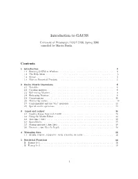 Introduction to GAUSS Programming Language" by Eduardo Rossi ( 2