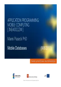 MC-08 Mobile Databases