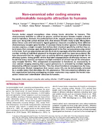 Non-Canonical Odor Coding Ensures Unbreakable Mosquito Attraction to Humans