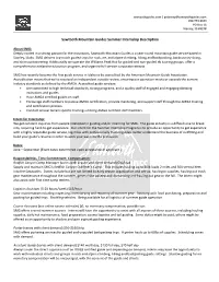 Sawtooth Mountain Guides Summer Internship Description