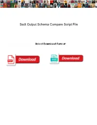 Ssdt Output Schema Compare Script File