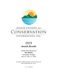 2018 ACI Awards Results