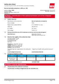 Barium Hydroxide Octahydrate