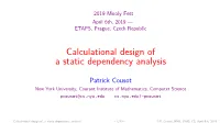 Calculational Design of a Static Dependency Analysis