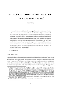 Effort and Selection Effects of Performance Pay In