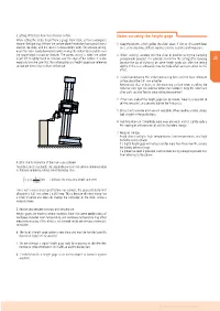 Notes on Using the Height Gage