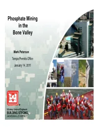 Phosphate Mining I Thn E Bone Valley