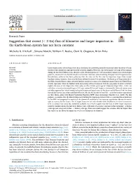 Suggestion That Recent (≤ 3 Ga) Flux of Kilometer and Larger Impactors in the Earth-Moon System Has Not Been Constant