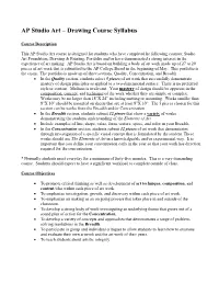 AP Studio Art – Drawing Course Syllabus