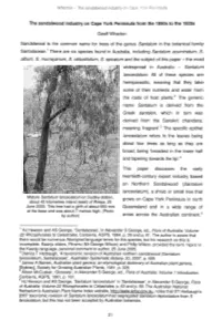 B "I-^. This Paper Discusses the Early ; *V* Twentieth-Century Export Industry Based