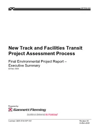 New Track and Facilities Transit Project Assessment Process