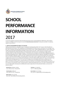 School Performance Information 2017
