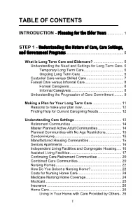 Table of Contents