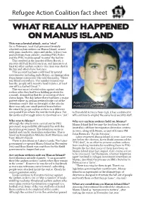 What Really Happened on Manus Island