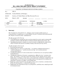 Bill Analysis and Fiscal Impact Statement