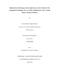 Highland-Lowland Linkages and Its Implications on the Livelihood of The