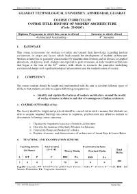 HISTORY of MODERN ARCHITECTURE (Code: 3345003)