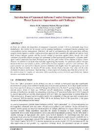Introduction of Unmanned Airborne Combat Systems Into Future Threat Scenarios: Opportunities and Challenges