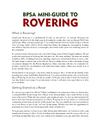 Mini Guide to Rovering