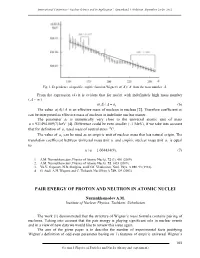Pair Energy of Proton and Neutron in Atomic Nuclei