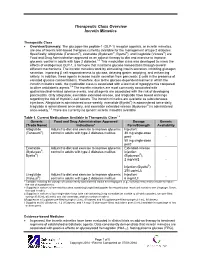 Therapeutic Class Overview Incretin Mimetics