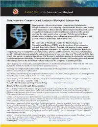 Bioinformatics: Computational Analysis of Biological Information