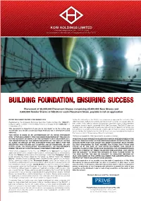 BUILDING FOUNDATION, ENSURING SUCCESS Tailored to Their Needs and Demands Managers with Substantial Experience