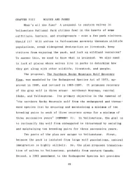 CHAPTER VIII WOLVES and PARKS What's All the Fuss? a Proposal to Restore Wolves In