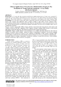 Clinical Applications of Non-Invasive Multimodality Imaging in The