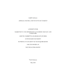 Happy Meals: Animals, Nature, and the Myth of Consent A