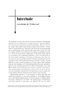 Interlude: Locations in 'Pentecost'