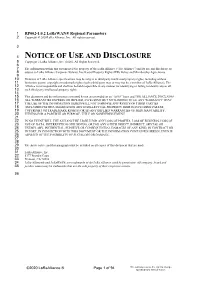 Lorawan® Regional Parameters 2 Copyright © 2020Lora Alliance, Inc